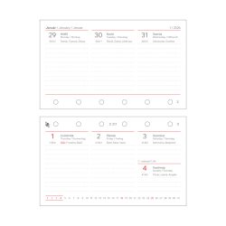   Kalendárium betét, tervező, heti, "S", SATURNUS, fehér 2026