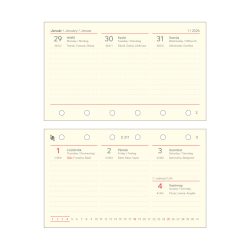   Kalendárium betét, tervező, heti, "S", SATURNUS, chamois 2026