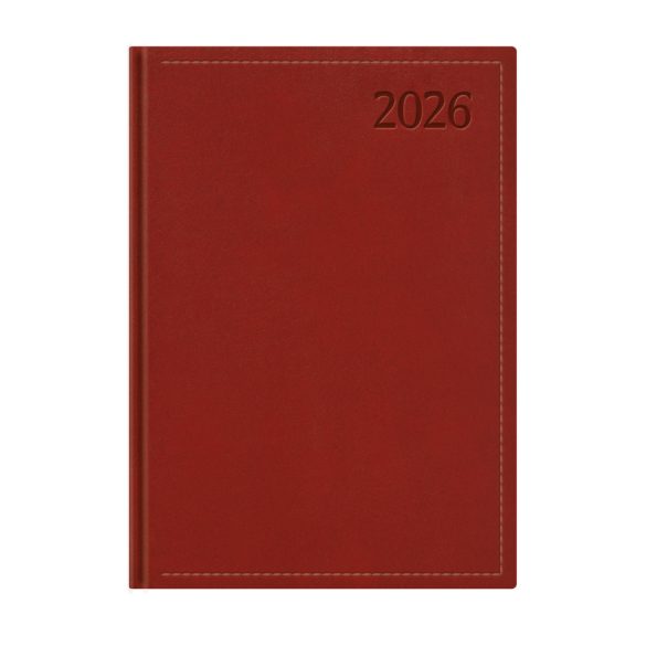 Naptár, tervező, A4, heti, TOPTIMER "Traditional", bordó