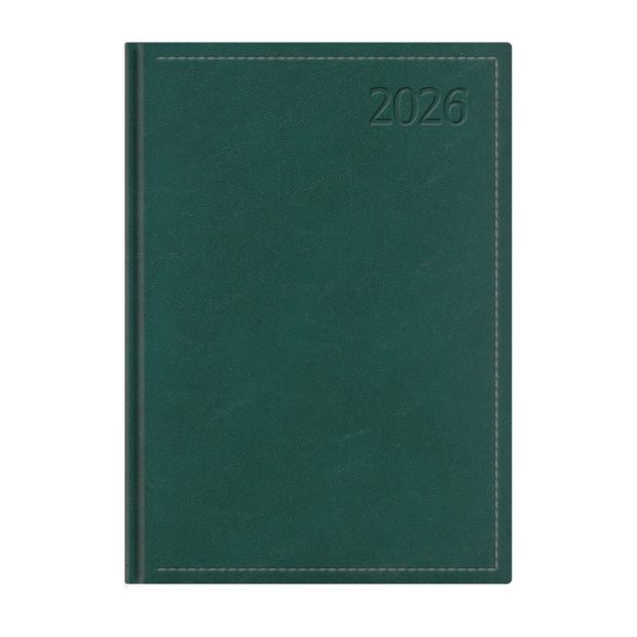 Naptár, tervező, B5, napi, TOPTIMER "Traditional", zöld