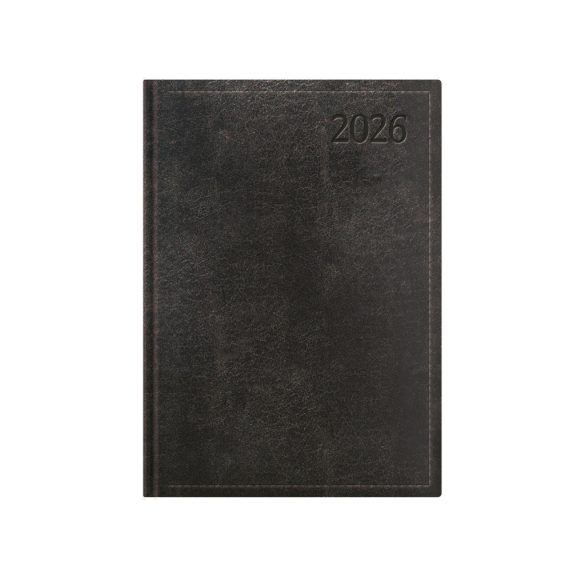 Naptár, tervező, A5, napi, TOPTIMER "Traditional", fekete