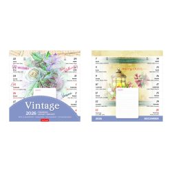 Naptár, fali, mágneses, kétheti, TOPTIMER, vintage