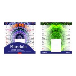 Naptár, fali, mágneses, kétheti, TOPTIMER, mandala