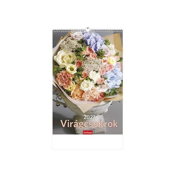 Naptár, fali, TOPTIMER "Virágcsokrok"