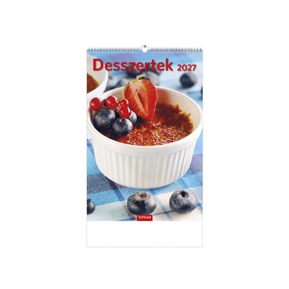 Naptár, fali, TOPTIMER "Desszertek"