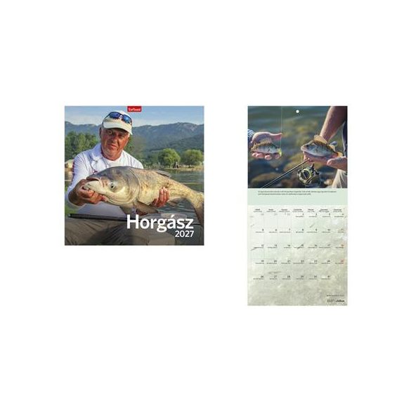 Naptár, fali, TOPTIMER "Horgász naptár"