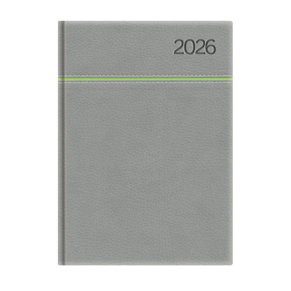 Naptár, tervező, B5, heti, TOPTIMER, "Young", szürke-zöld