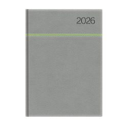   Naptár, tervező, A5, napi, TOPTIMER, "Young", szürke-zöld
