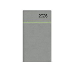   Zsebnaptár, álló elrendezésű, TOPTIMER, "Young", szürke-zöld