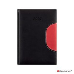   Naptár, tervező, A5, napi, DAYLINER "Memphis", fekete-piros