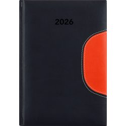   Naptár, tervező, B5, heti, DAYLINER "Memphis", fekete-narancs