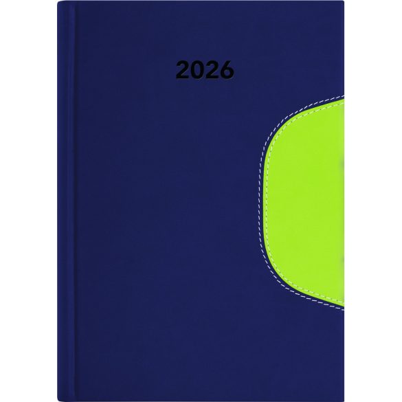 Naptár, tervező, B5, heti, DAYLINER "Memphis", kék-zöld