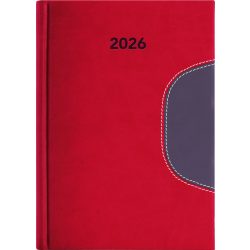   Naptár, tervező, B5, heti, DAYLINER "Memphis", piros-szürke