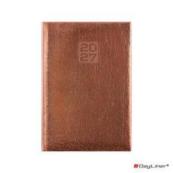   Naptár, tervező, B6, heti, DAYLINER, "Mirror", bronz