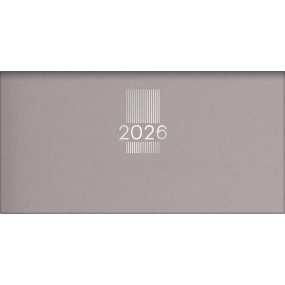 Zsebnaptár, fekvő elrendezésű, DAYLINER, "MyPastel", szürke