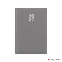   Naptár, tervező, A5, napi, DAYLINER, "Pannon", szürke