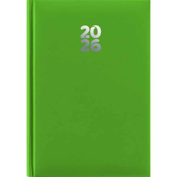Naptár, tervező, A5, napi, DAYLINER, "Pannon", világoszöld