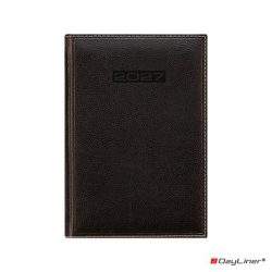   Naptár, tervező, A5, napi, DAYLINER, "Sherwood", fekete