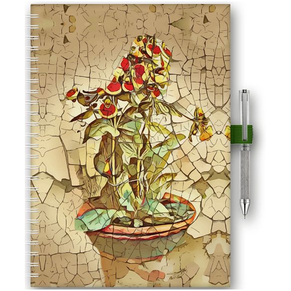 Naptár, tervező, A5, heti, DAYLINER, "InSpiral", bloom