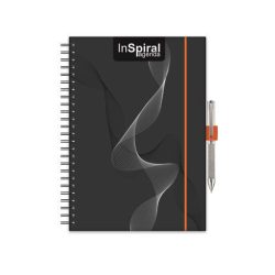   Naptár, tervező, A5, heti, DAYLINER, "InSpiral", fekete-narancs