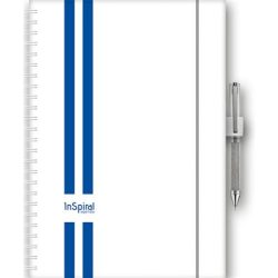  Naptár, tervező, A5, heti, DAYLINER, "InSpiral GT", fehér-kék