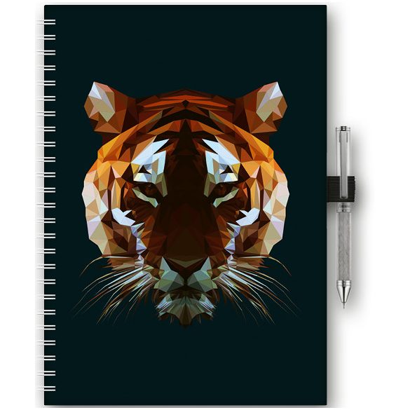 Naptár, tervező, A5, heti, DAYLINER, "InSpiral", tiger