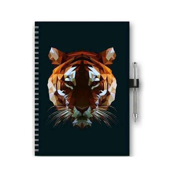 Naptár, tervező, A5, heti, DAYLINER, "InSpiral", tiger