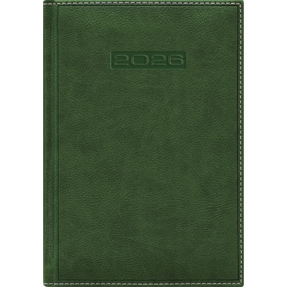 Naptár, tervező, A5, napi, DAYLINER, "Sherwood", zöld