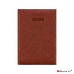   Naptár, tervező, B5, heti, DAYLINER, "Sherwood", barnásvörös
