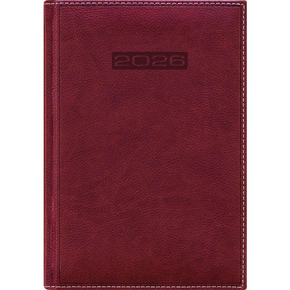 Naptár, tervező, B5, heti, DAYLINER, "Sherwood", barnásvörös