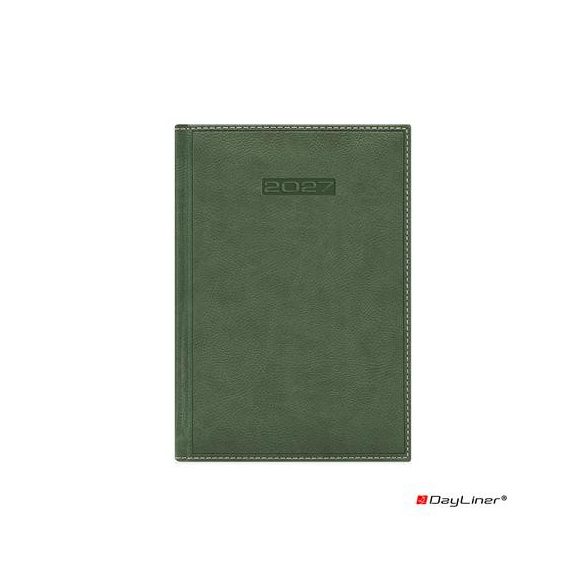 Naptár, tervező, B5, heti, DAYLINER "Sherwood", zöld