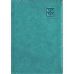   Naptár, tervező, A5, napi, DAYLINER "Square", türkiz
