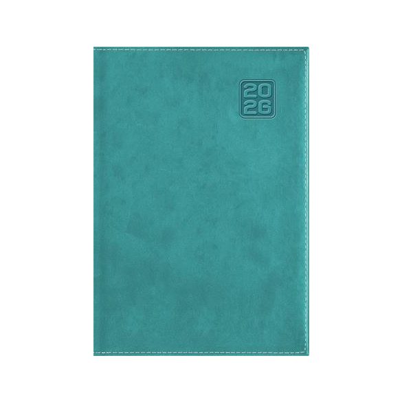 Naptár, tervező, A5, napi, DAYLINER "Square", türkiz