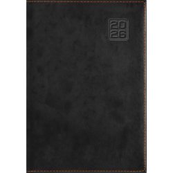   Naptár, tervező, B5, heti, DAYLINER "Square", fekete
