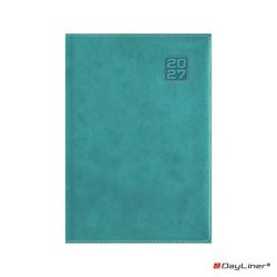   Naptár, tervező, B5, heti, DAYLINER "Square", türkiz