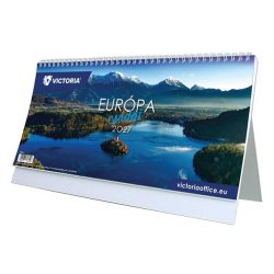   Naptár, asztali, álló, VICTORIA OFFICE "Európa Csodái" (2027 évi)