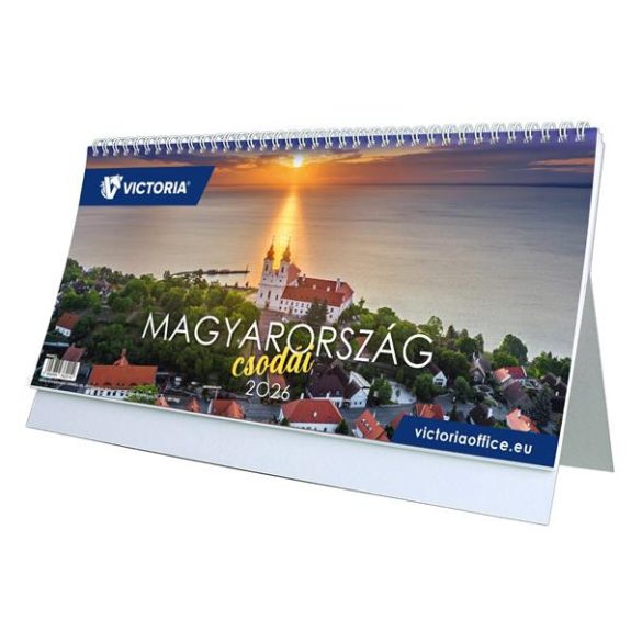 Naptár, asztali, álló, VICTORIA OFFICE "Magyarország Csodái" (2026 évi)