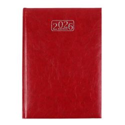   Naptár, tervező, A5, napi, VICTORIA OFFICE "Chrono", bordó (2026 évi)