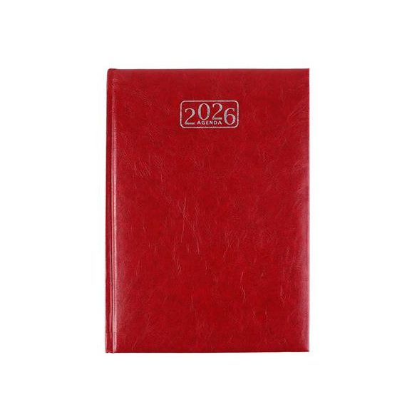 Naptár, tervező, A5, napi, VICTORIA OFFICE "Chrono", bordó (2026 évi)