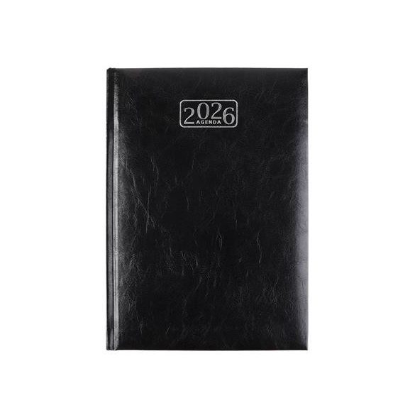 Naptár, tervező, A5, napi, VICTORIA OFFICE "Chrono", fekete (2026 évi)