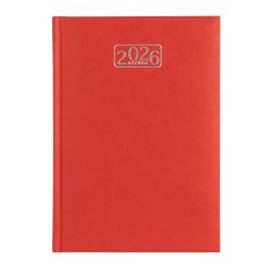   Naptár, tervező, A5, napi, VICTORIA OFFICE "Chrono", piros (2026 évi)