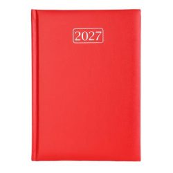   Naptár, tervező, A5, napi, VICTORIA OFFICE "Chrono", piros (2027 évi)