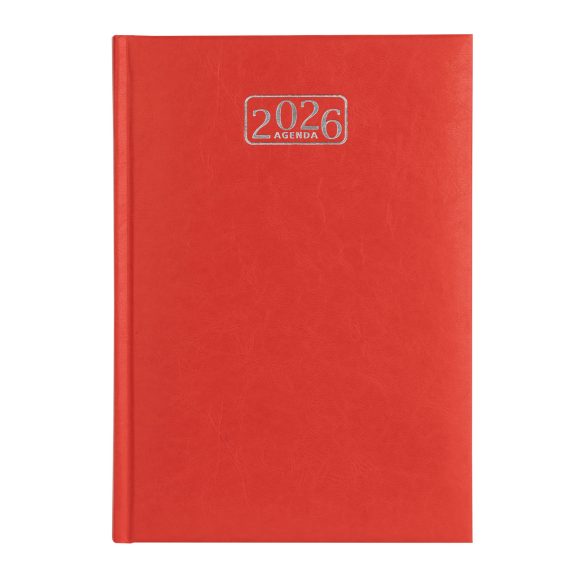 Naptár, tervező, A5, napi, VICTORIA OFFICE "Chrono", piros (2026 évi)