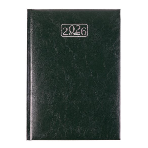 Naptár, tervező, A5, napi, VICTORIA OFFICE "Chrono", zöld (2026 évi)