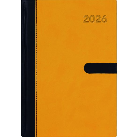 Naptár, tervező, A5, napi, DAYLINER "Winner", sárga