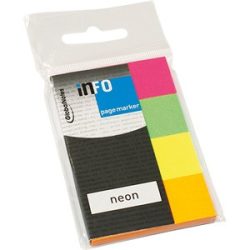   Oldaljelölő papír Info Notes 20x50 mm 4x50 lapos neon vegyes színek