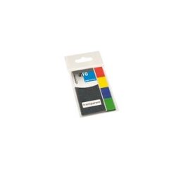   Oldaljelölő papír Info Notes 20x50 mm 4x40 lapos áttetsző színes széllel