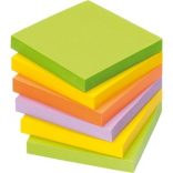 Öntapadós jegyzettömb Info Notes 75x75 mm 100 lapos Spring élénk színek vegyes 6 db/csomag