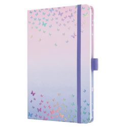   Naptár, A5, heti, 2027, kemény borító, SIGEL "Jolie", Butterfly Confetti Candy