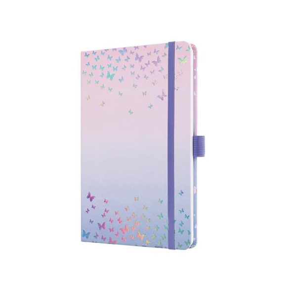 Naptár, A5, heti, 2027, kemény borító, SIGEL "Jolie", Butterfly Confetti Candy